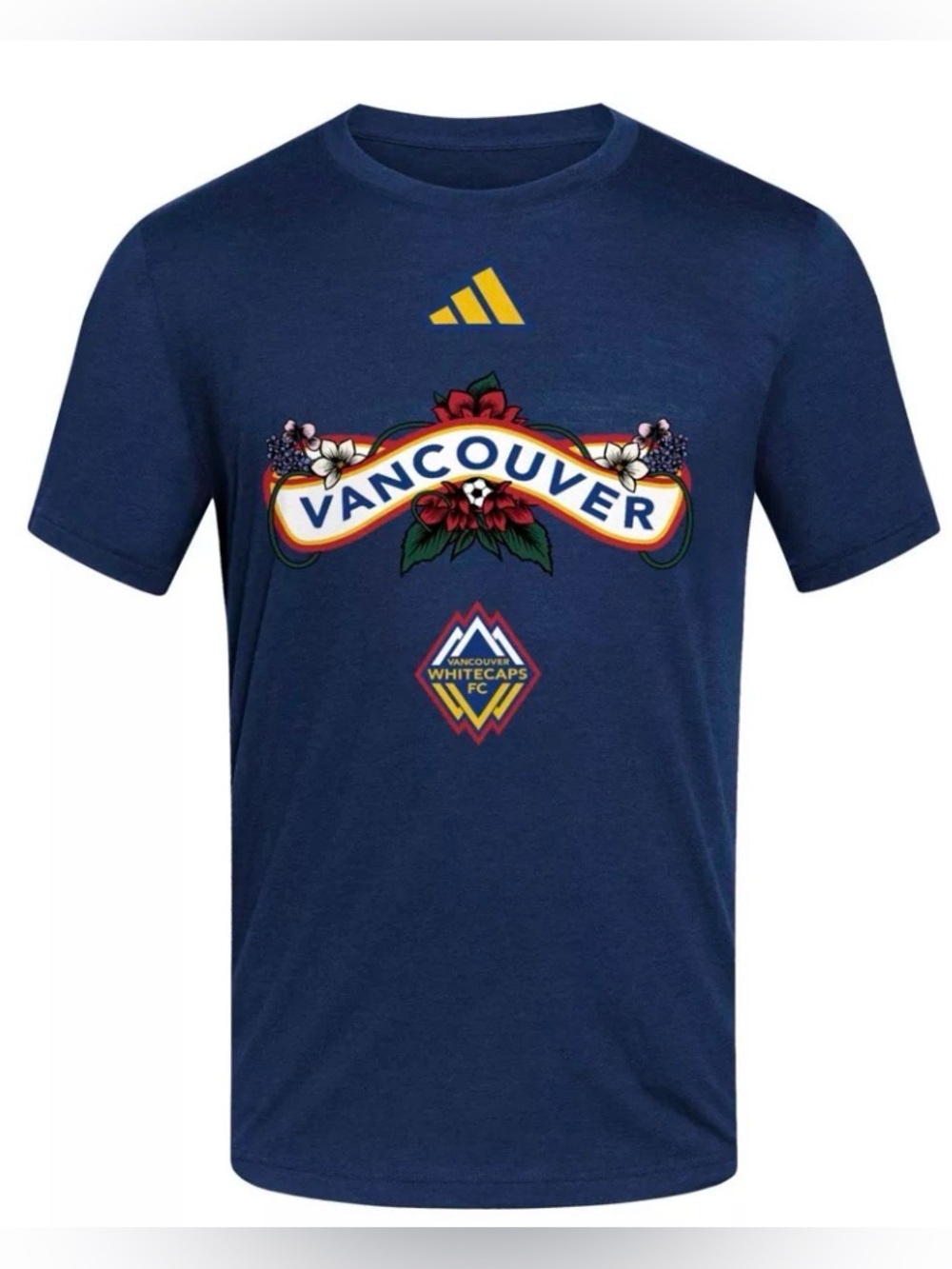 Adidas Navy Retro Archive Hook Third Jersey Vancouver Whitecaps Large T-Shirt